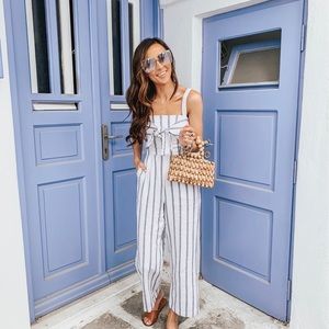 Abercrombie striped romper